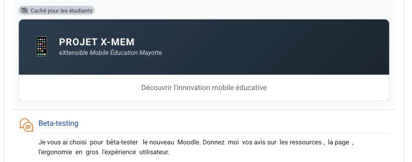 Projet X-MEM et espace de bêta-testing